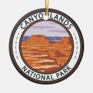 Canyonlands Nationaal Park Island in de Sky Badge Keramisch Ornament