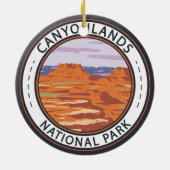 Canyonlands Nationaal Park Island in de Sky Badge Keramisch Ornament (Achterkant)