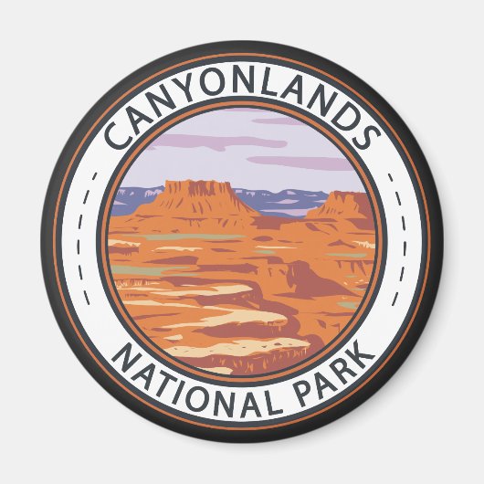 Canyonlands Nationaal Park Island in de Sky Badge Magneet (Voorkant)