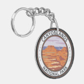 Canyonlands Nationaal Park Island in de Sky Badge Sleutelhanger (Voorkant Links)