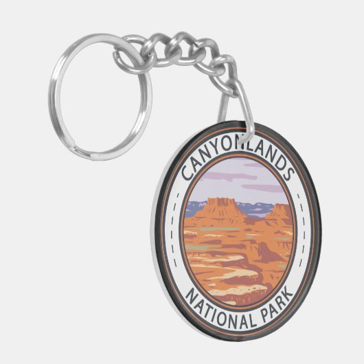 Canyonlands Nationaal Park Island in de Sky Badge Sleutelhanger (Voorkant Links)