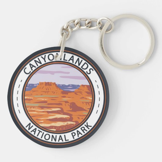 Canyonlands Nationaal Park Island in de Sky Badge Sleutelhanger (Achterkant)