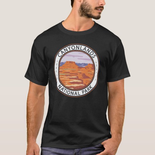 Canyonlands Nationaal Park Island in de Sky Badge T-shirt (Voorkant)