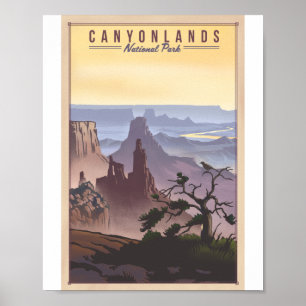 Canyonlands Nationaal Park Litho Kunstwerk Poster