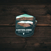 Canyonlands Nationaal Park Retro | Afgesneden Stic Sticker