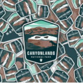 Canyonlands Nationaal Park Retro | Afgesneden Stic Sticker