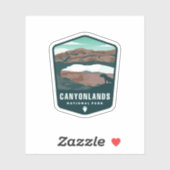Canyonlands Nationaal Park Retro | Afgesneden Stic Sticker (Vel)