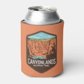 Canyonlands Nationaal Park Retro Embleem Blikjeskoeler (Blikje Voorkant)