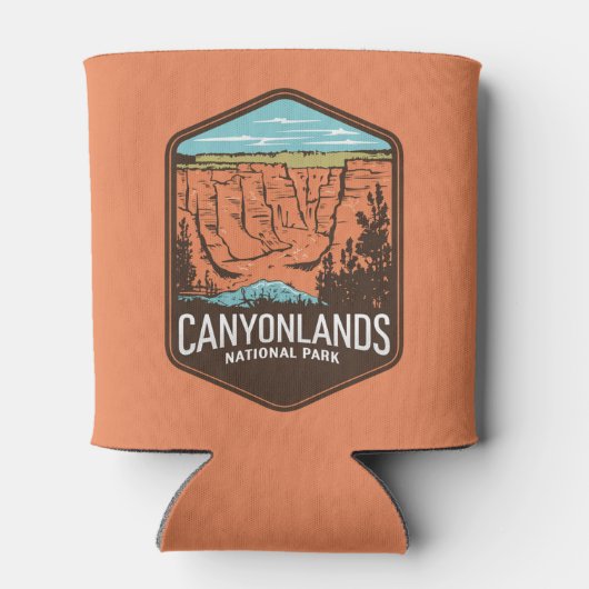Canyonlands Nationaal Park Retro Embleem Blikjeskoeler (Achterkant)