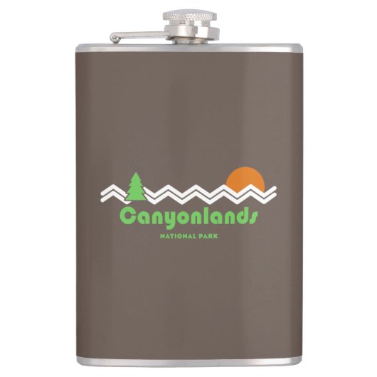 Canyonlands Nationaal Park Retro Heupfles (Voorkant)