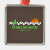 Canyonlands Nationaal Park Retro Metalen Ornament (Voorkant)