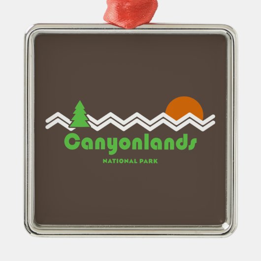 Canyonlands Nationaal Park Retro Metalen Ornament (Voorkant)