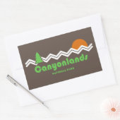 Canyonlands Nationaal Park Retro Rechthoekige Sticker (Envelop)