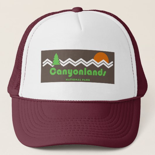 Canyonlands Nationaal Park Retro Trucker Pet (Voorkant)