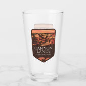Canyonlands Nationaal Park Sunset Embleem Glas (Achterkant)