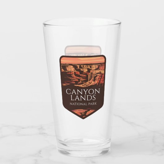 Canyonlands Nationaal Park Sunset Embleem Glas (Achterkant)