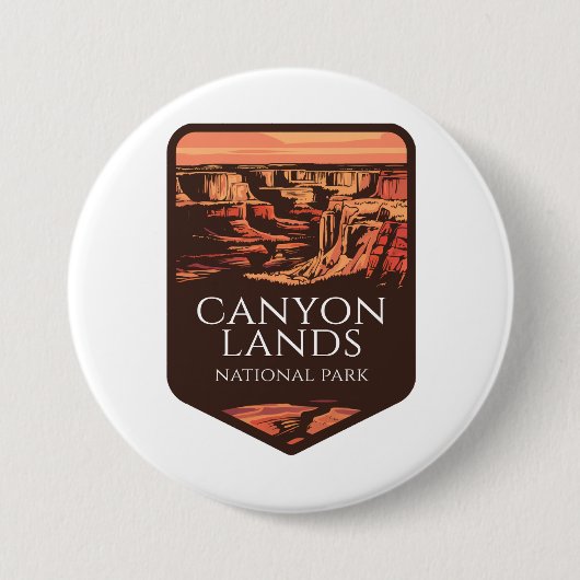 Canyonlands Nationaal Park Sunset Embleem Ronde Button 7,6 Cm (Voorkant)