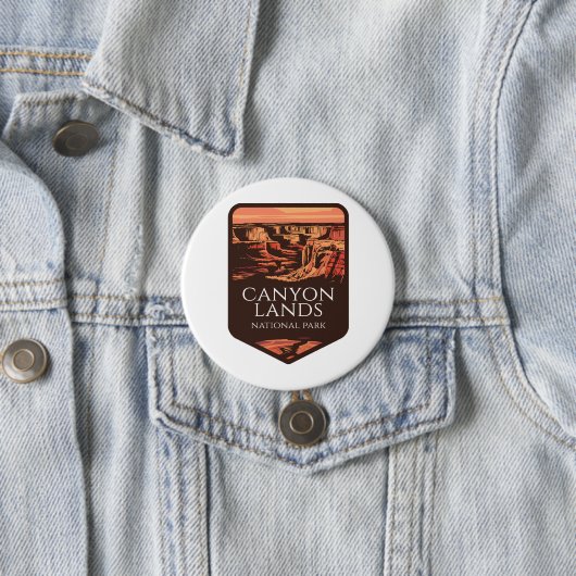 Canyonlands Nationaal Park Sunset Embleem Ronde Button 7,6 Cm (In situ)