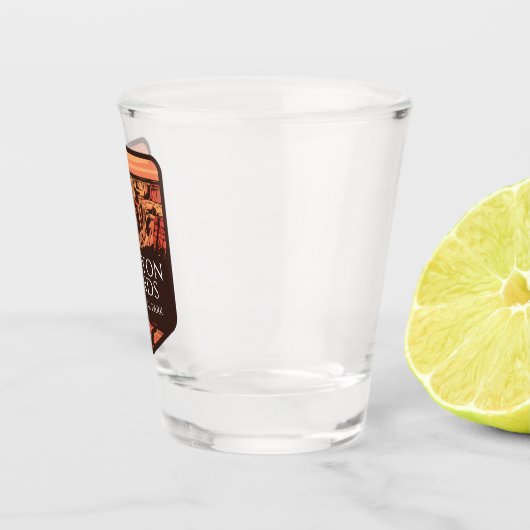 Canyonlands Nationaal Park Sunset Embleem Shot Glas (Rechts)