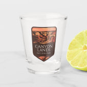 Canyonlands Nationaal Park Sunset Embleem Shot Glas (Voorkant)