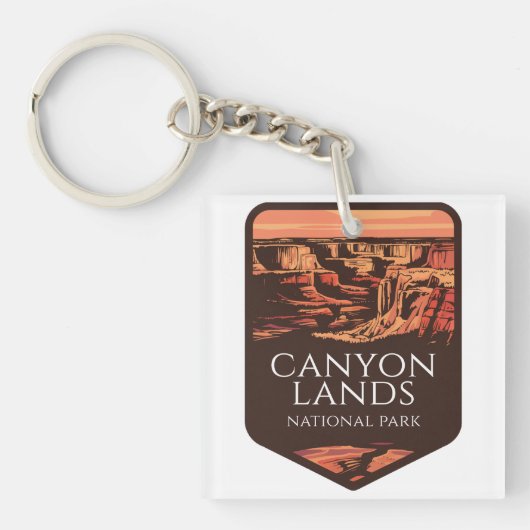 Canyonlands Nationaal Park Sunset Embleem Sleutelhanger (voorkant)