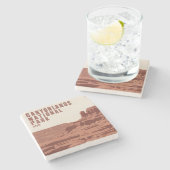 Canyonlands Nationaal Park Utah minimaal landschap Stenen Onderzetter (Zijkant)