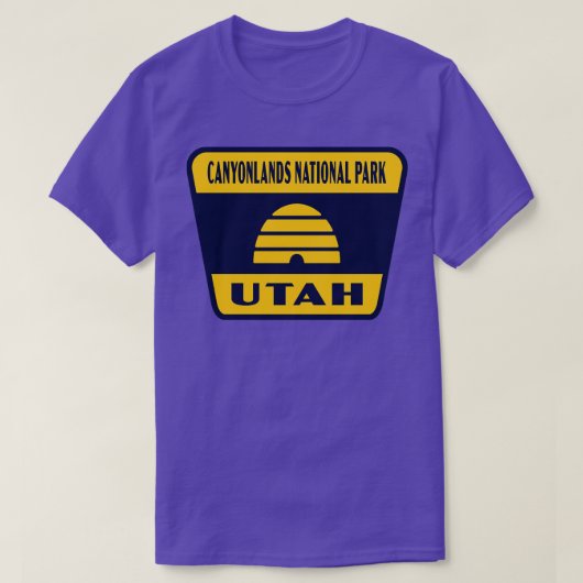 Canyonlands Nationaal Park Utah Retro Flag Badge Y T-shirt (Design voorkant)