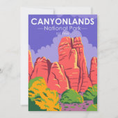 Canyonlands Nationaal Park Utah Vintage Feestdagenkaart (Voorkant)