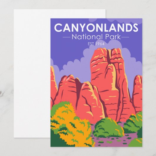 Canyonlands Nationaal Park Utah Vintage Feestdagenkaart (Voorkant / Achterkant)