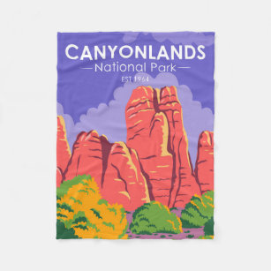 Canyonlands Nationaal Park Utah Vintage Fleece Deken
