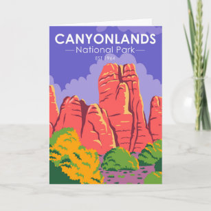 Canyonlands Nationaal Park Utah Vintage Kaart