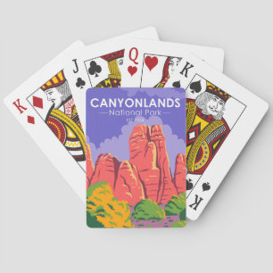 Canyonlands Nationaal Park Utah Vintage Pokerkaarten