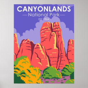 Canyonlands Nationaal Park Utah Vintage Poster