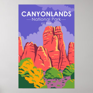 Canyonlands Nationaal Park Utah Vintage Poster