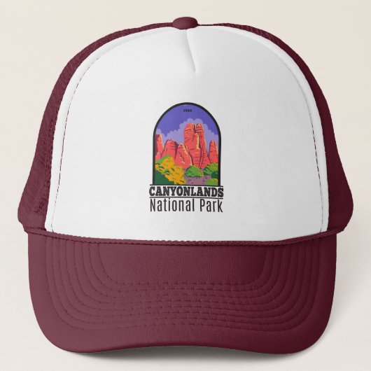 Canyonlands Nationaal Park Utah Vintage Trucker Pet (Voorkant)