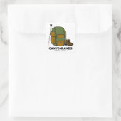 Canyonlands National Park Backpack Vierkante Sticker (Tas)