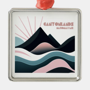 Canyonlands National Park Gekleurde heuvels Metalen Ornament