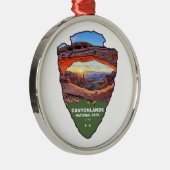 Canyonlands National Park Mesa Arch Arrowhead Metalen Ornament (Rechts)