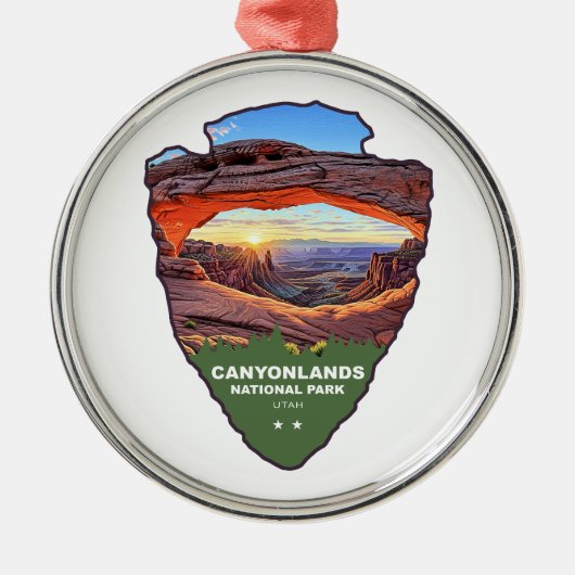 Canyonlands National Park Mesa Arch Arrowhead Metalen Ornament (Voorkant)