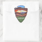 Canyonlands National Park Mesa Arch Arrowhead Vierkante Sticker (Tas)
