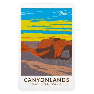 Canyonlands National Park Moab Travel Art Vintage Magneet