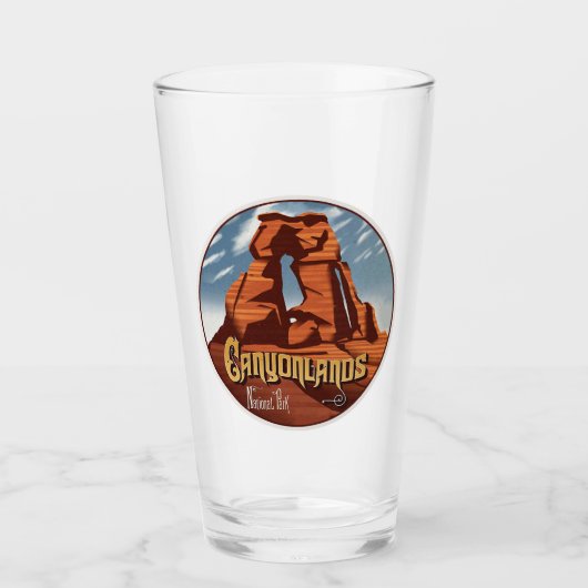 Canyonlands National Park Pint Glass Glas (Voorkant)