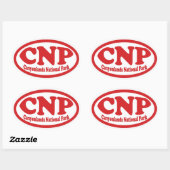 Canyonlands National Park rode ovale sticker (Vel)
