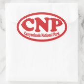 Canyonlands National Park rode ovale sticker (Tas)