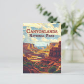 Canyonlands National Park Utah Moab Retro Briefkaart (Staand voorkant)