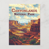Canyonlands National Park Utah Moab Retro Briefkaart (Voorkant)