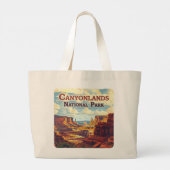 Canyonlands National Park Utah Moab Retro Grote Tote Bag (Achterkant)