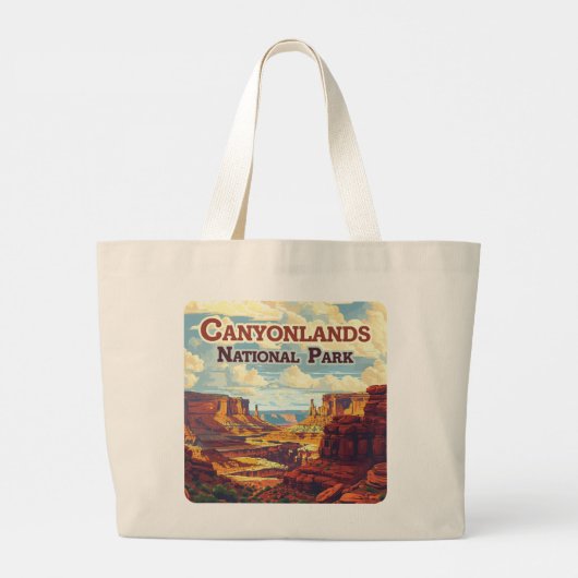 Canyonlands National Park Utah Moab Retro Grote Tote Bag (Achterkant)