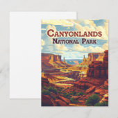 Canyonlands National Park Utah Moab Retro Kaart (Voorkant / Achterkant)