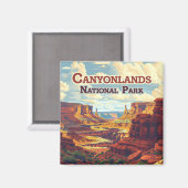 Canyonlands National Park Utah Moab Retro Magneet (Voorkant / Achterkant)